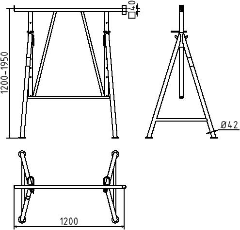 Folding jack "Compact S 1200"