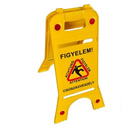 Csúszásveszély figyelmeztető tábla