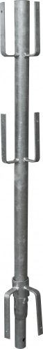 Railing post for crank handle & universal scaffolding jacks