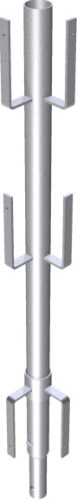 Railing post for crank handle & universal scaffolding jacks