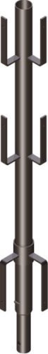 Railing post for crank handle & universal scaffolding jacks