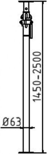 B/D osztályú euro zsalutámasz B/D 25 Festett külső menetes 