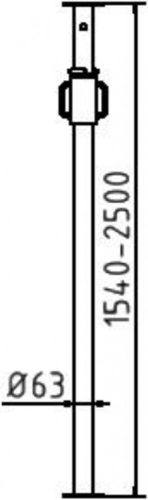 B/D osztályú euro zsalutámasz B/D25 Festett belső menetes 