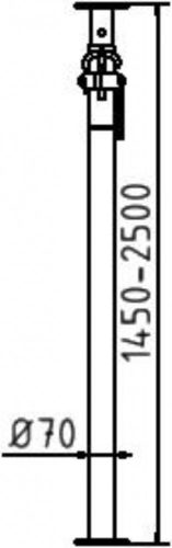 C/E osztályú euro zsalutámasz C/E 25  tűzihorganyzott  külső menetes 