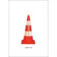 Forgalomterelő bója , Terelőkúp , Jelzőbója  75cm PVC