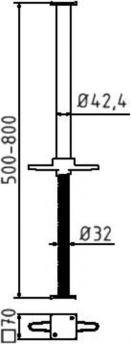 Árok kitámasztó dúc "Perfect" Ø 32 mm,