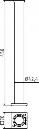Árok kitámasztó dúc cső  Ø 42 mm 