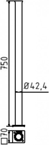 Árok kitámasztó dúc cső  Ø 42 mm 