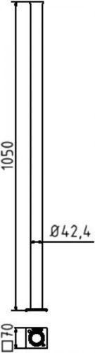 Árok kitámasztó dúc cső  Ø 42 mm 