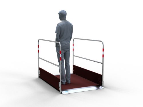 Fa borításos gyalogos provizórium - 2,2 m