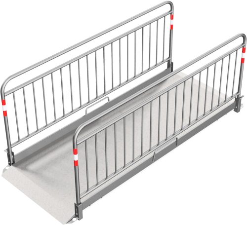 Aluminium gyalogos provizórium biztonsági korláttal