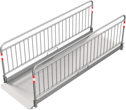 Aluminium gyalogos provizórium biztonsági korláttal