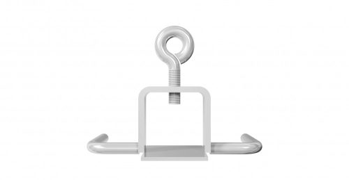 Ideiglenes táblabilincs - fém - kampós