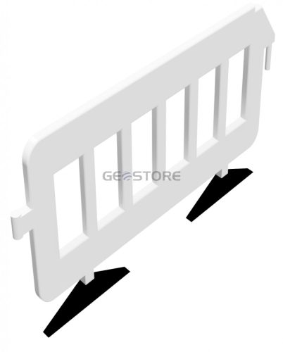 Crowd barrier made of plastic