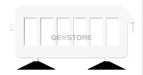 Crowd barrier made of plastic