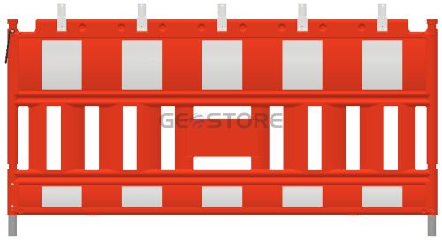 Euro2 panel fence type Nox orange - with lamp adapter