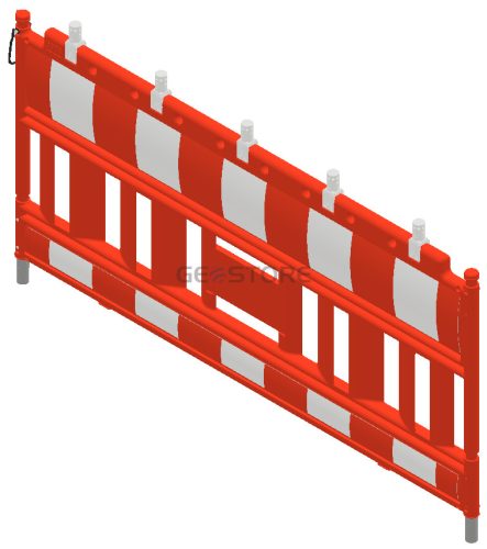Euro2 panel fence type Nox orange - with lamp adapter
