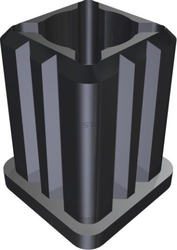 Rögzítő hüvely csövekhez - műanyag