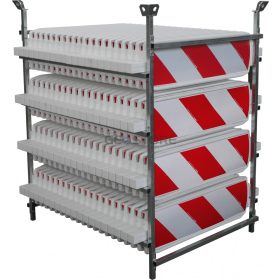 Tároló és szállító állvány állósávos tábláknak