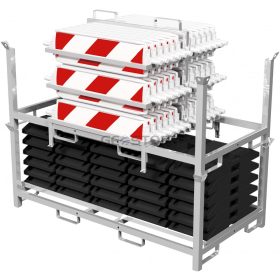   36NOX-KÉSZLET 2 - Állósávos tábla és leterhelő talp csomag tárolóállványon 