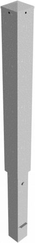 Barrier posts Steel tube 100 x 100 x 3 mm removable with triangular lock