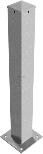 Barrier posts Steel tube 100 x 100 x 3 mm stationary, to be fixed by plugs