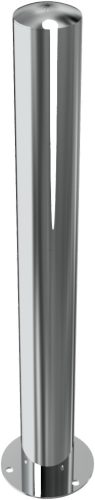 Rozsdamentes acéloszlop Ø 102 mm - talppal