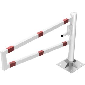   Forgó kapu szögletes  - porszórt - hengerzárral - talppal