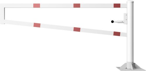 Forgó kapu szögletes - porszórt - lakattal - talppal