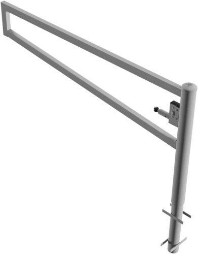 Forgó kapu szögletes - hengerzárral