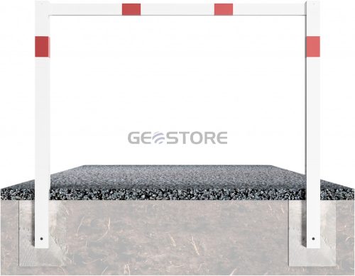 Stationary access barriers welded with top bar