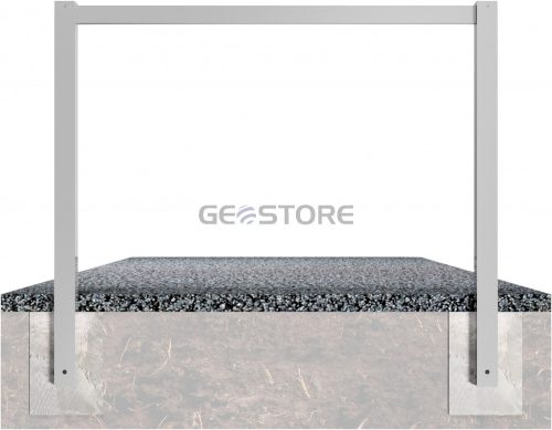 Stationary access barriers welded with top bar