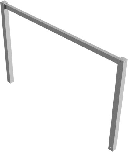 Stationary access barriers welded with top bar