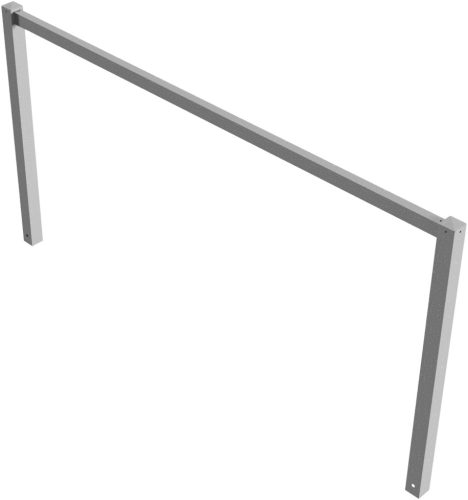 Stationary access barriers welded with top bar
