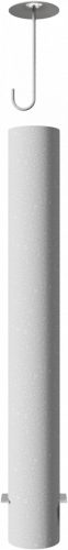 Steel tube bollards Ø 152 x 3.2 mm stationary, for casting in concrete hot-dip galvanized