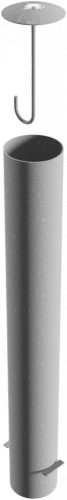 Steel tube bollards Ø 152 x 3.2 mm stationary, for casting in concrete hot-dip galvanized