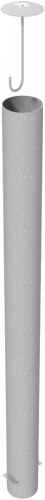 Steel tube bollards Ø 152 x 3.2 mm stationary, for casting in concrete hot-dip galvanized