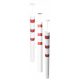Steel tube bollards Ø 152 x 3.2 mm stationary, for casting in concrete hot-dip galvanized / coated white