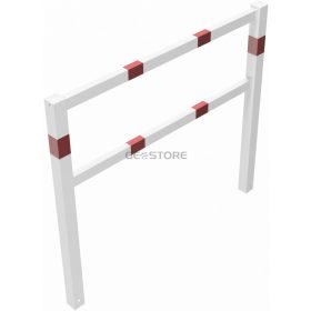   Stationary access barriers welded with top and quarter-bent bar