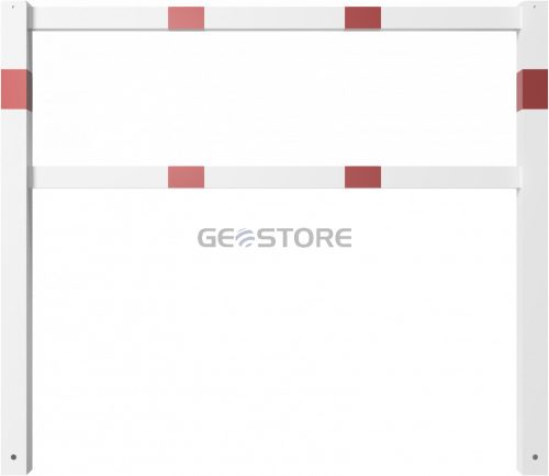 Stationary access barriers welded with top and quarter-bent bar