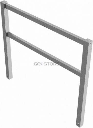 Stationary access barriers welded with top and quarter-bent bar