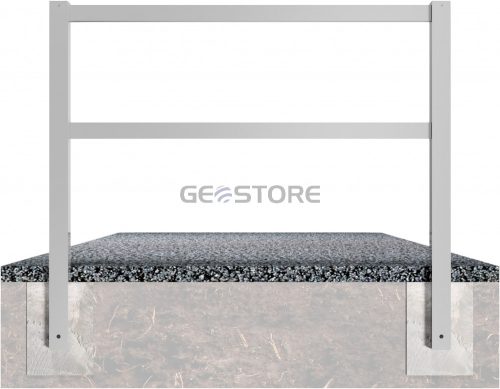 Stationary access barriers welded with top and quarter-bent bar