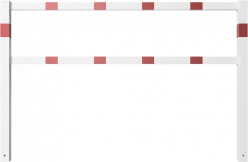 Stationary access barriers welded with top and quarter-bent bar