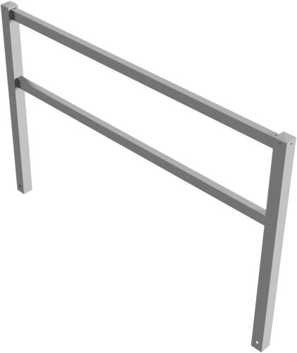 Stationary access barriers welded with top and quarter-bent bar
