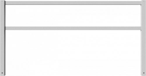 Stationary access barriers welded with top and quarter-bent bar