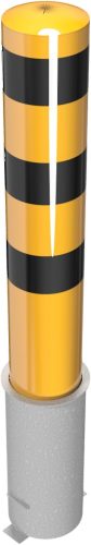 Steel tube bollards Ø 193 x 3,6 mm removable, without locking mechanism yellow / black