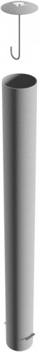 Steel tube bollards Ø 193 x 3,6 mm stationary, for casting in concrete hot-dip galvanized