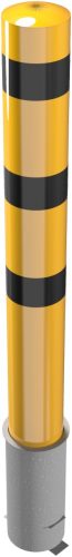 Steel tube bollards Ø 193 x 3,6 mm removable, without locking mechanism yellow / black