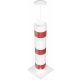 Steel tube bollards Ø 193 x 3.6 mm to be fixed by plugs hot-dip galvanized / coated white