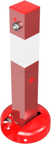 Ütközésbiztos parkolásgátló oszlop, lehajtható,